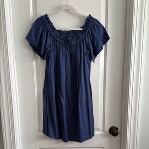 Navy Off-Shoulder Dress